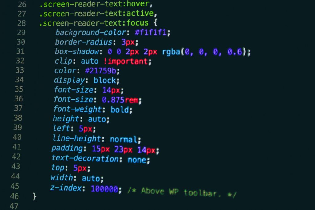 monitor showing code