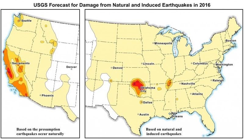 earthquake map manmade